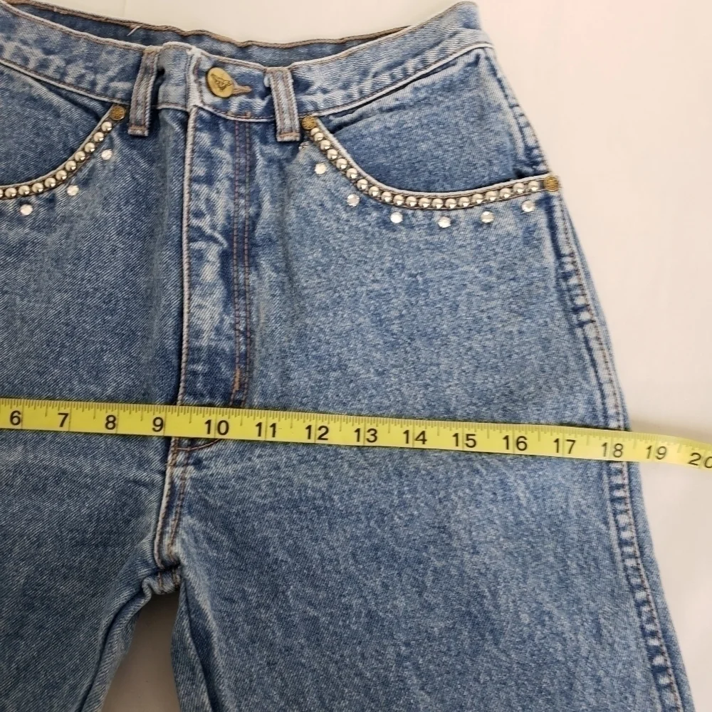 Vintage Rare Pepe Jeans London High Waist Straight Leg Embellished Jeans 26 EUC - Picture 11 of 15